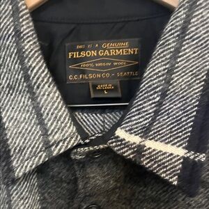 Filson Northwest Black and White Wool Shirt